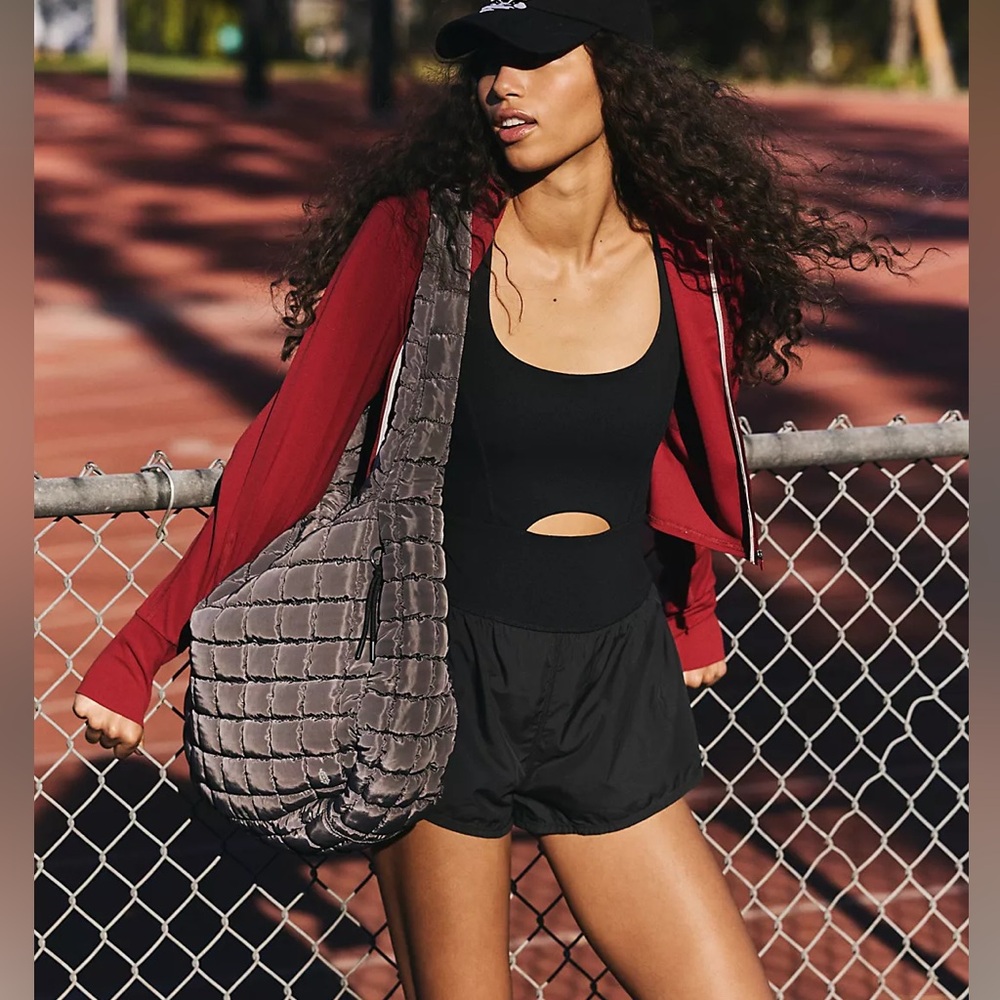 Free people movement romper righteous Runsie black womans NWOT - Picture 2 of 9